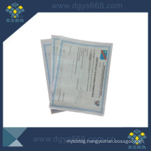 Custom Security UV Watermak Certificate Paper with Hot Stamping Hologram